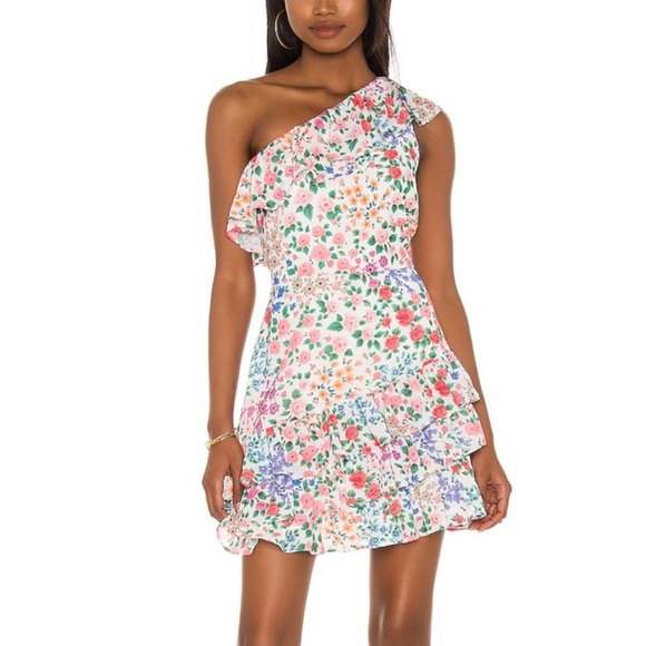 Yumi Kim Dresses & Skirts - One shoulder floral Yumi Kim skylar dress